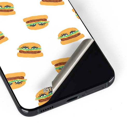 Bouffants and Broken Hearts Cute Burgers Galaxy S22 Skin